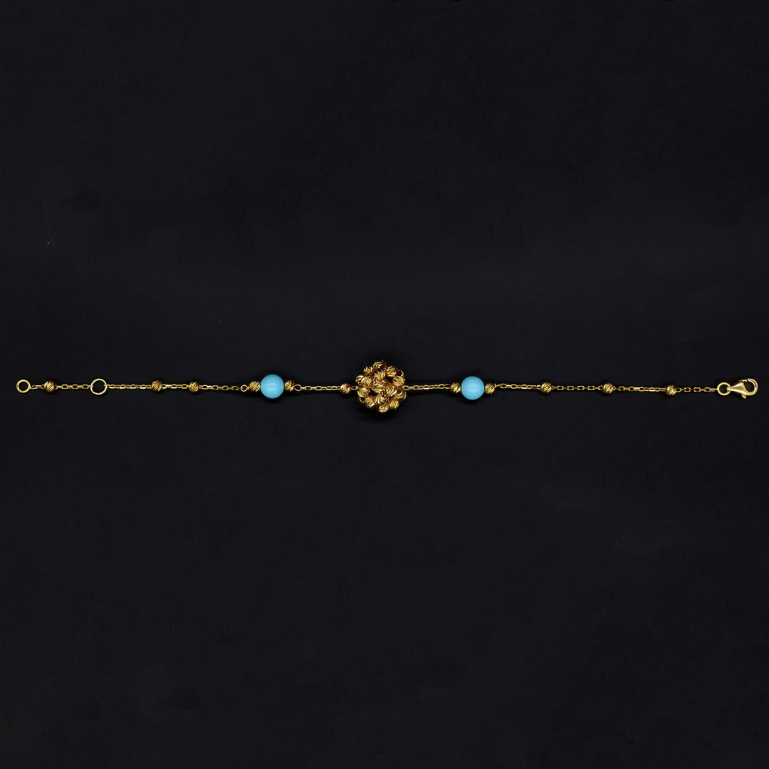 Buy 21K Gold Floral Bracelet - No Making Charges | Alfanan