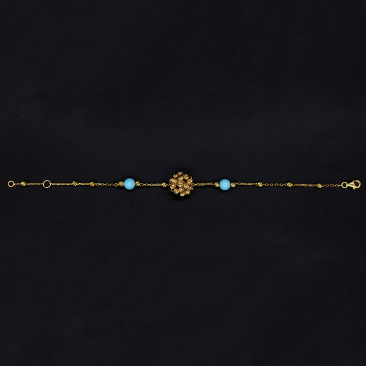 Buy 21K Gold Floral Bracelet - No Making Charges | Alfanan