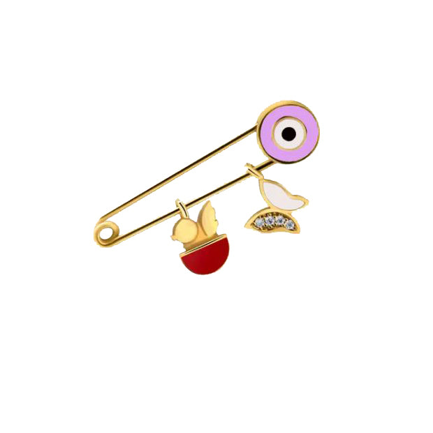 Kid's Gold Brooch and Pin