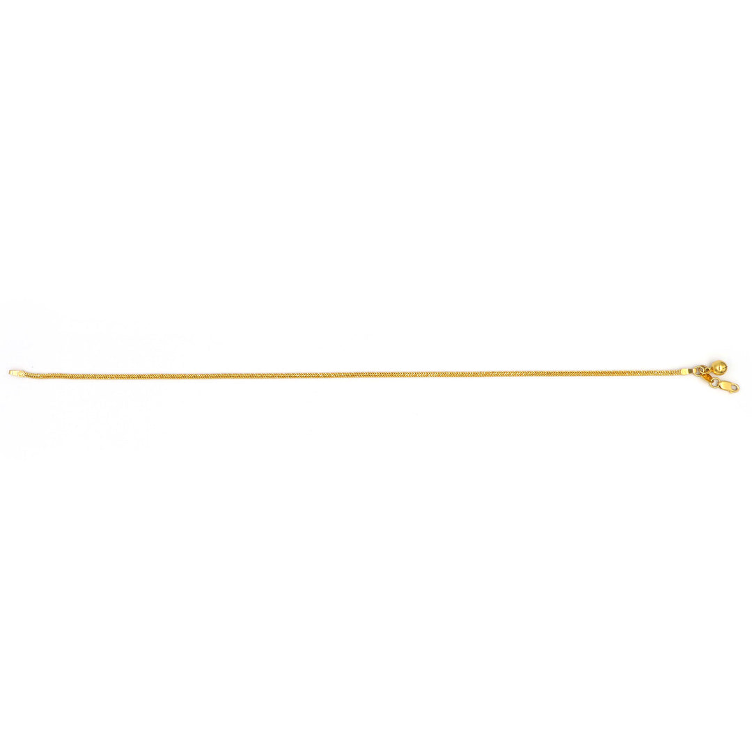 Simple 22K Gold Spiral Anklet Design