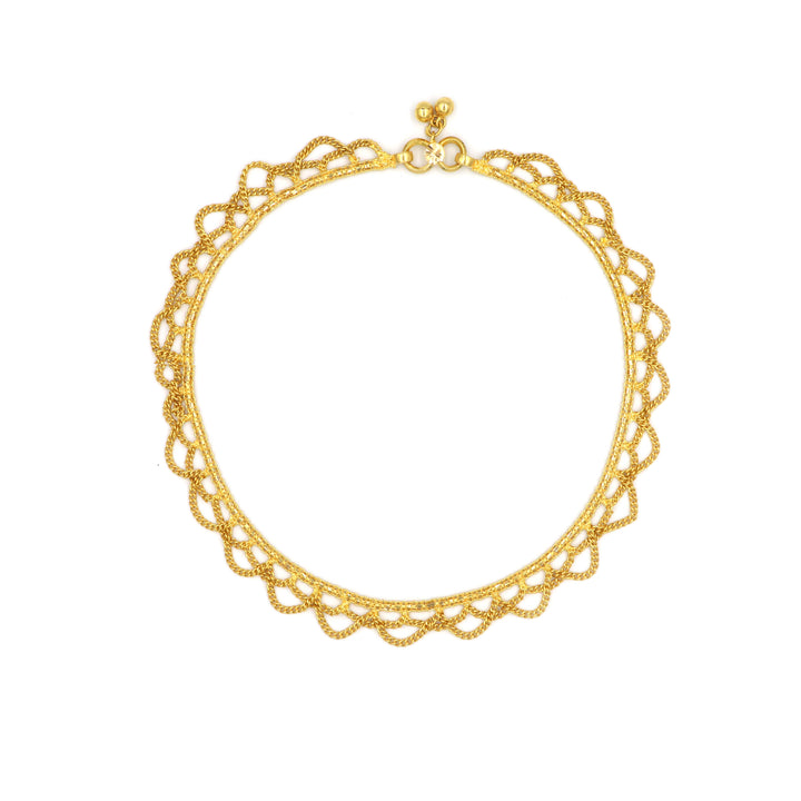 Classic 22K Yellow Gold Anklet Design