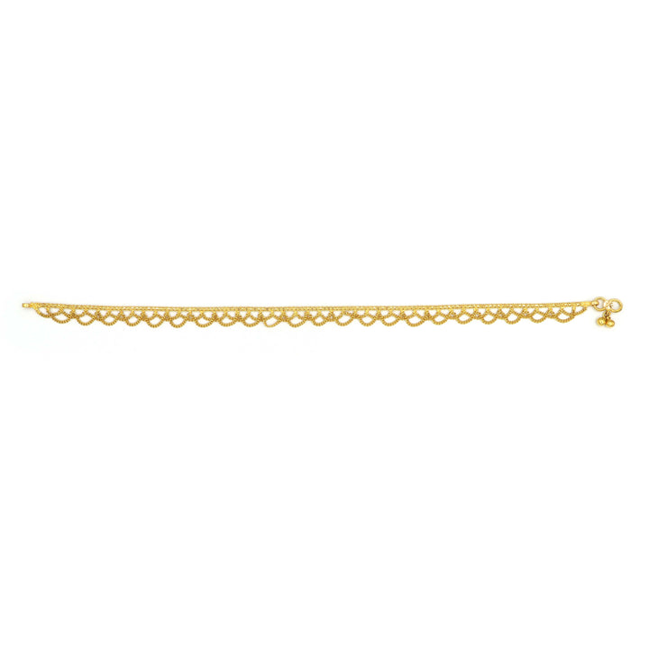Classic 22K Yellow Gold Anklet Design