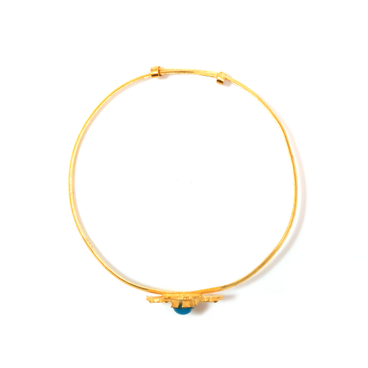 21K Gold Crescent Charm Kids Bangle