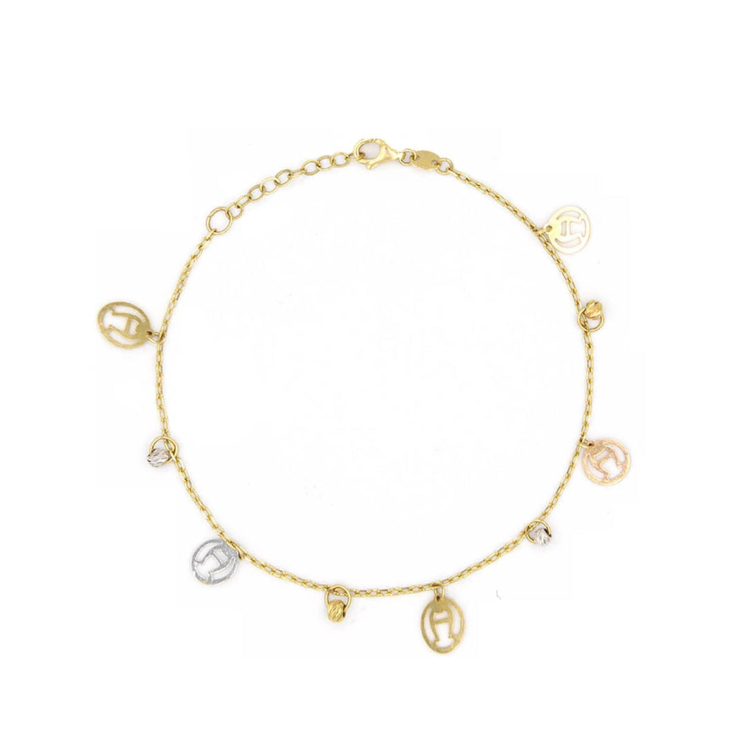 18K Charms Bracelet with Mini Beads