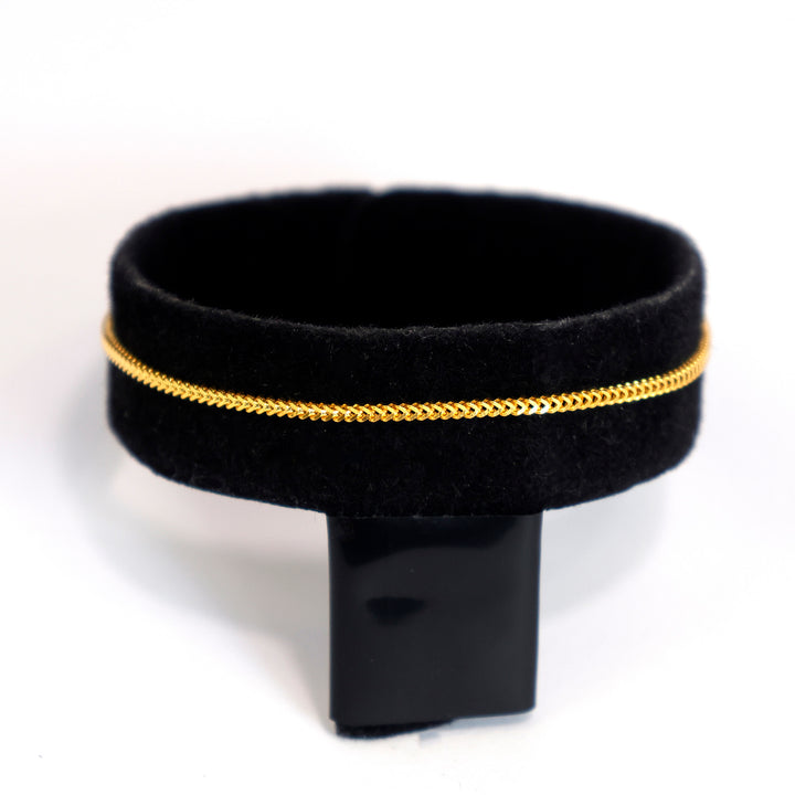 22K Gold Bracelet – Sleek Textured Chain Design – Zero Making Charge - Main View