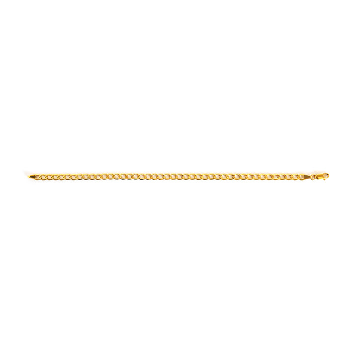 Gold chain on a white background