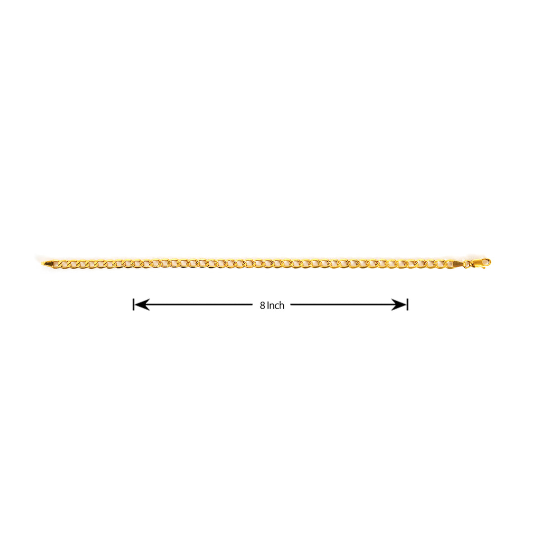 18K Gold Bracelet – Classic Curb Link Design