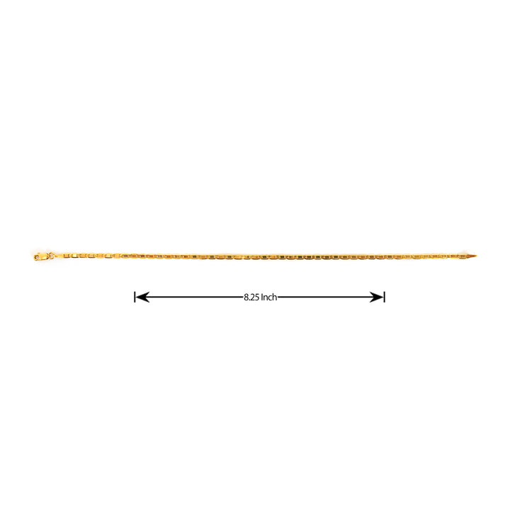 18K Gold Bracelet – Slim Box Link Design