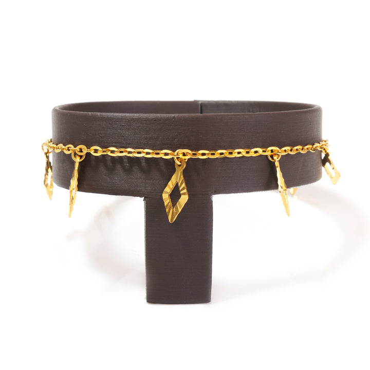 22K Gold Star of David Charm Bracelet
