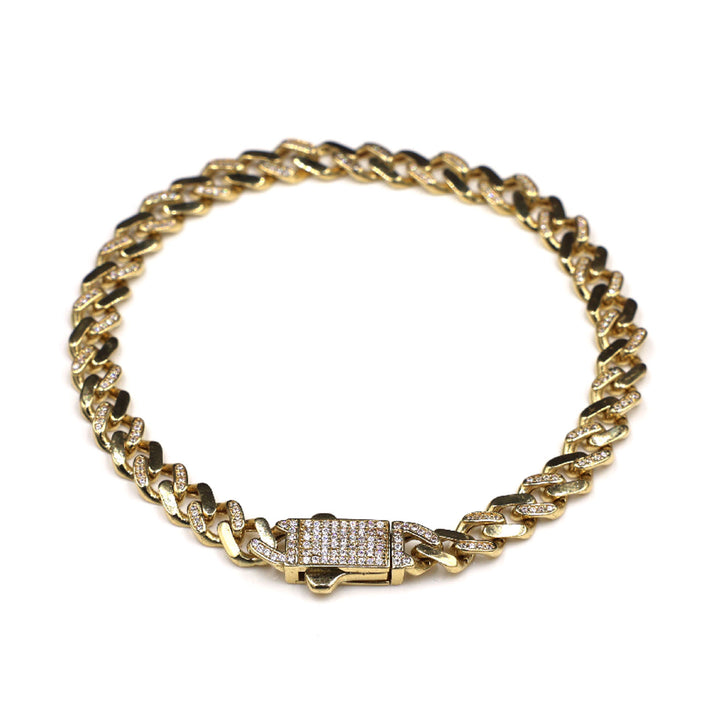18K Gold Cuban Bracelet AFB07261