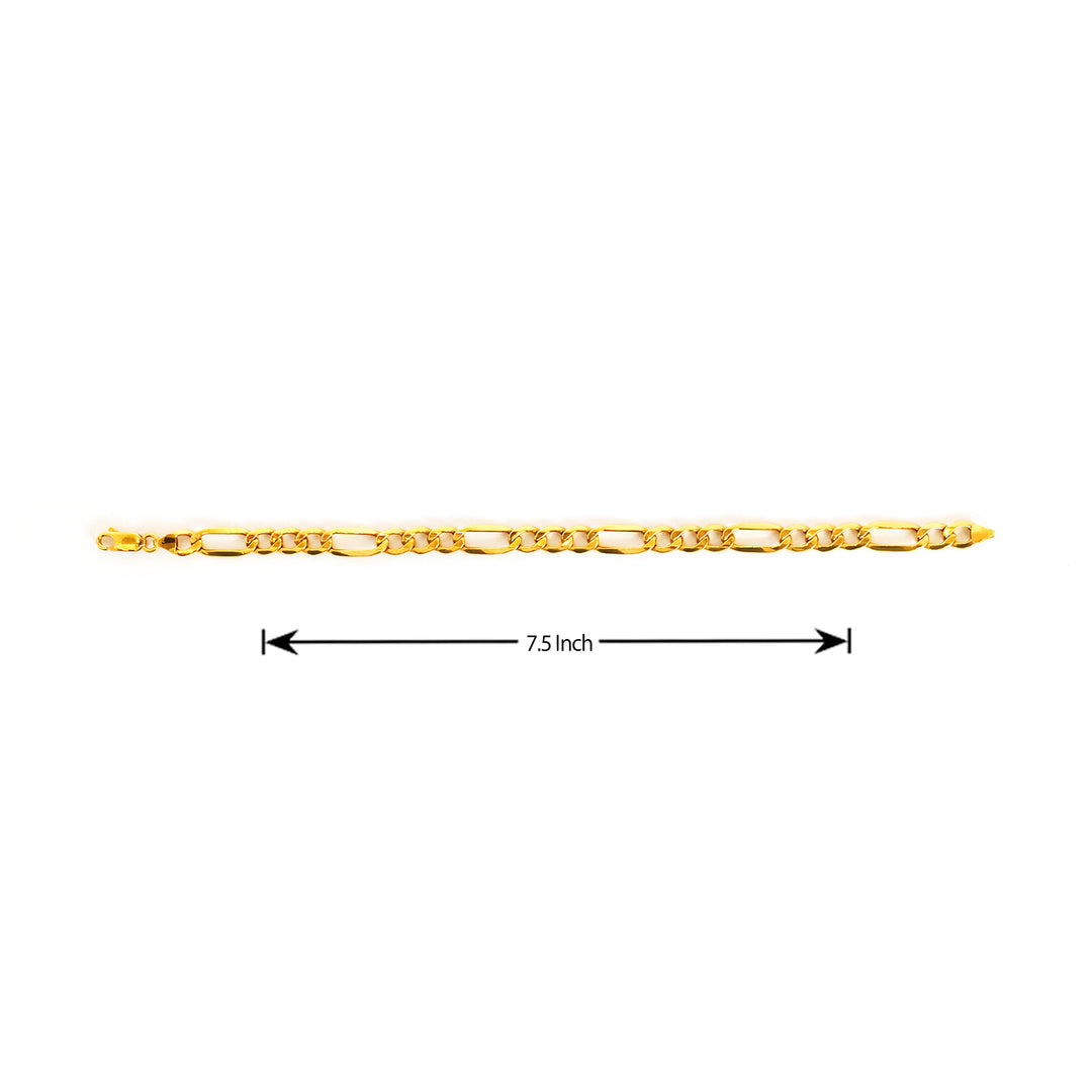18K Gold Bracelet – Elongated Link Chain Design
