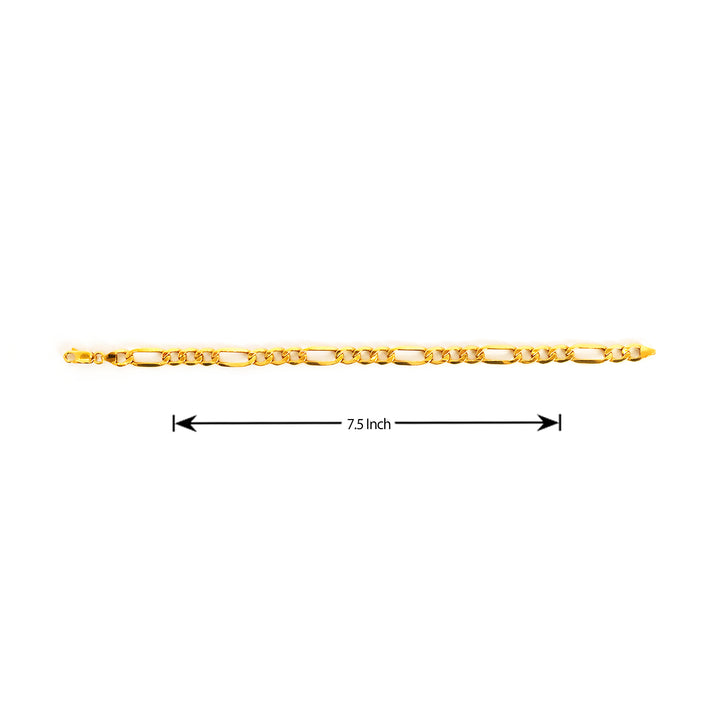 18K Gold Bracelet – Elongated Link Chain Design