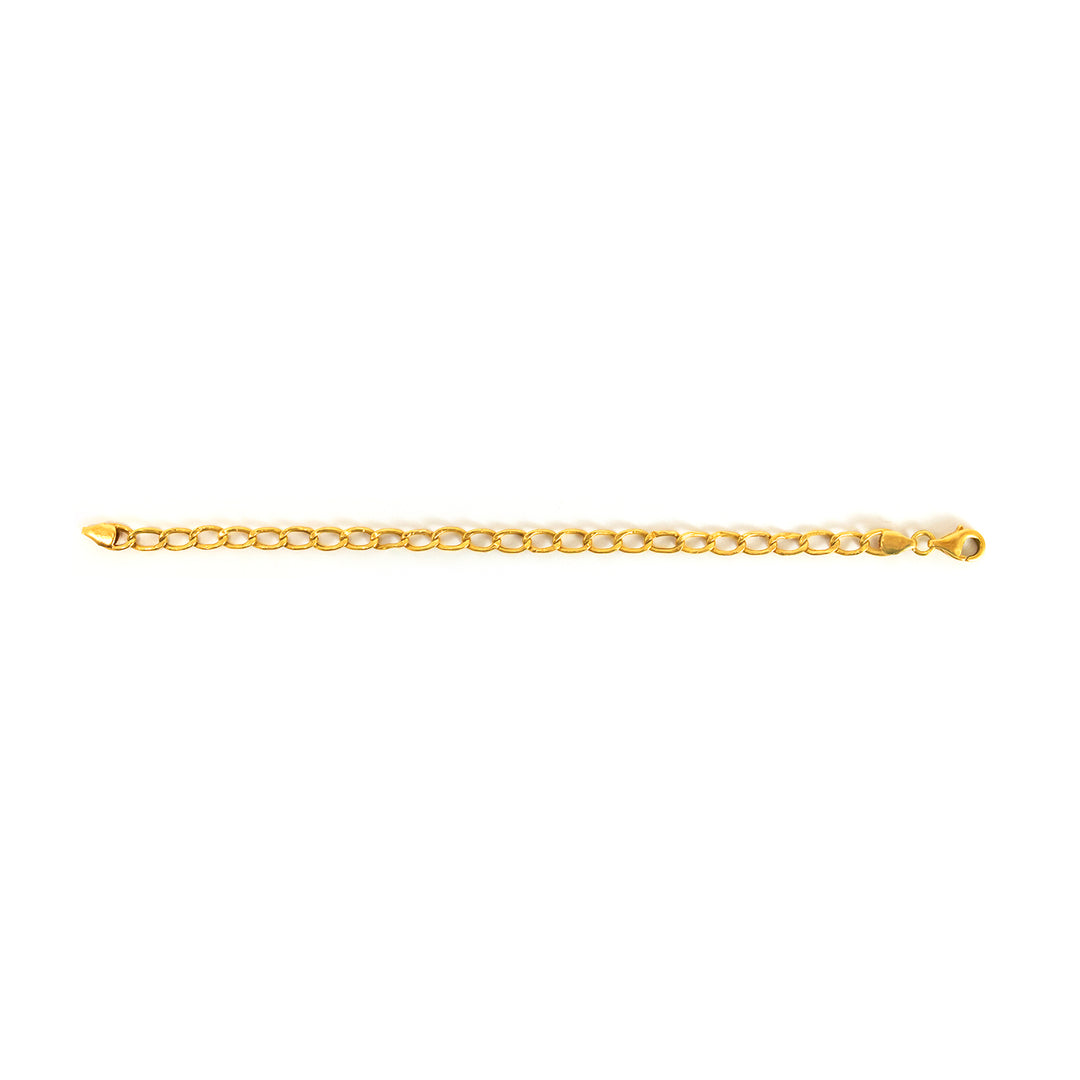 Gold chain on a white background