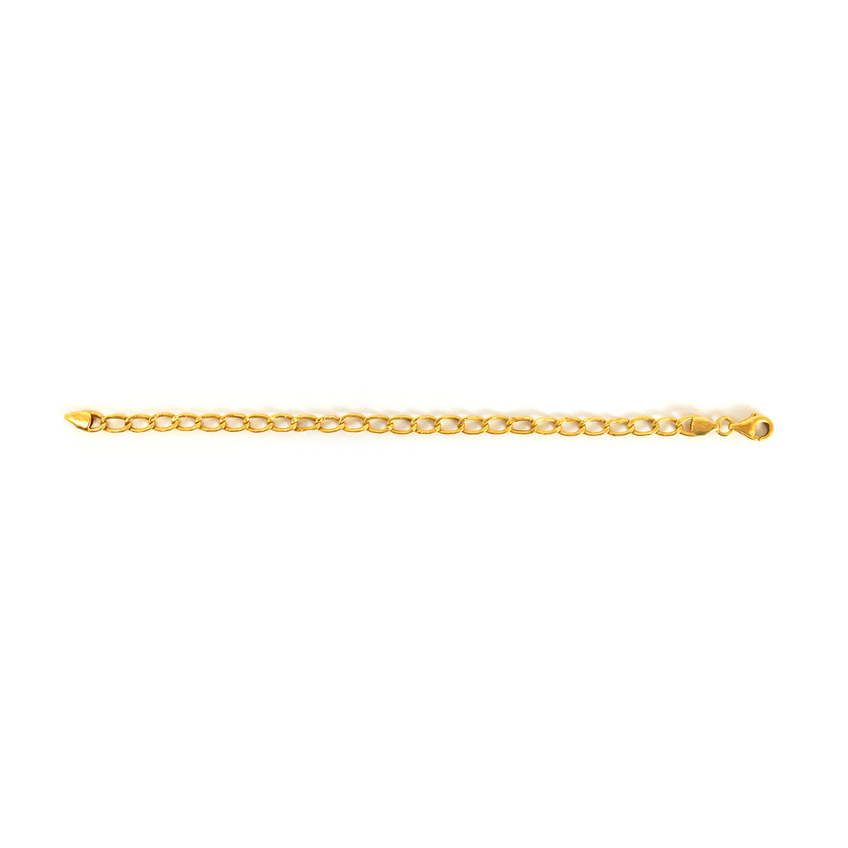 Gold chain on a white background