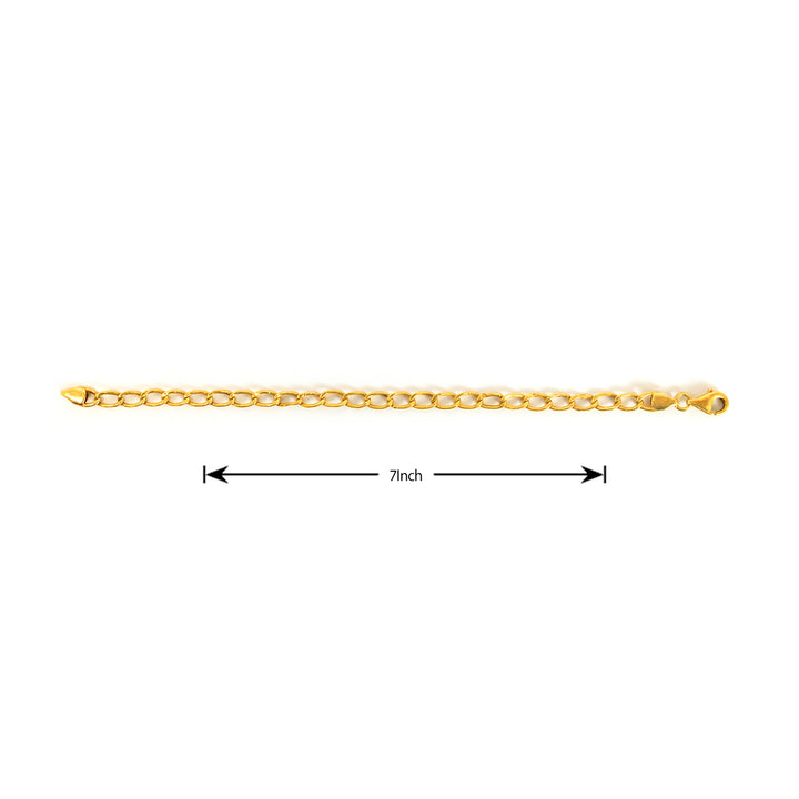 18K Gold Bracelet – Rounded Open Link Design