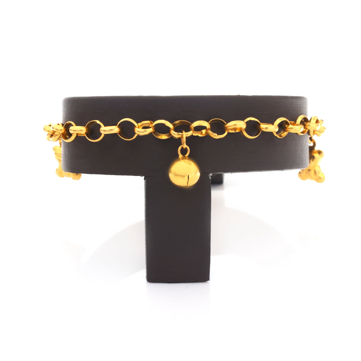 22K Gold Teddy Bear Charm Bracelet - Zero making charge