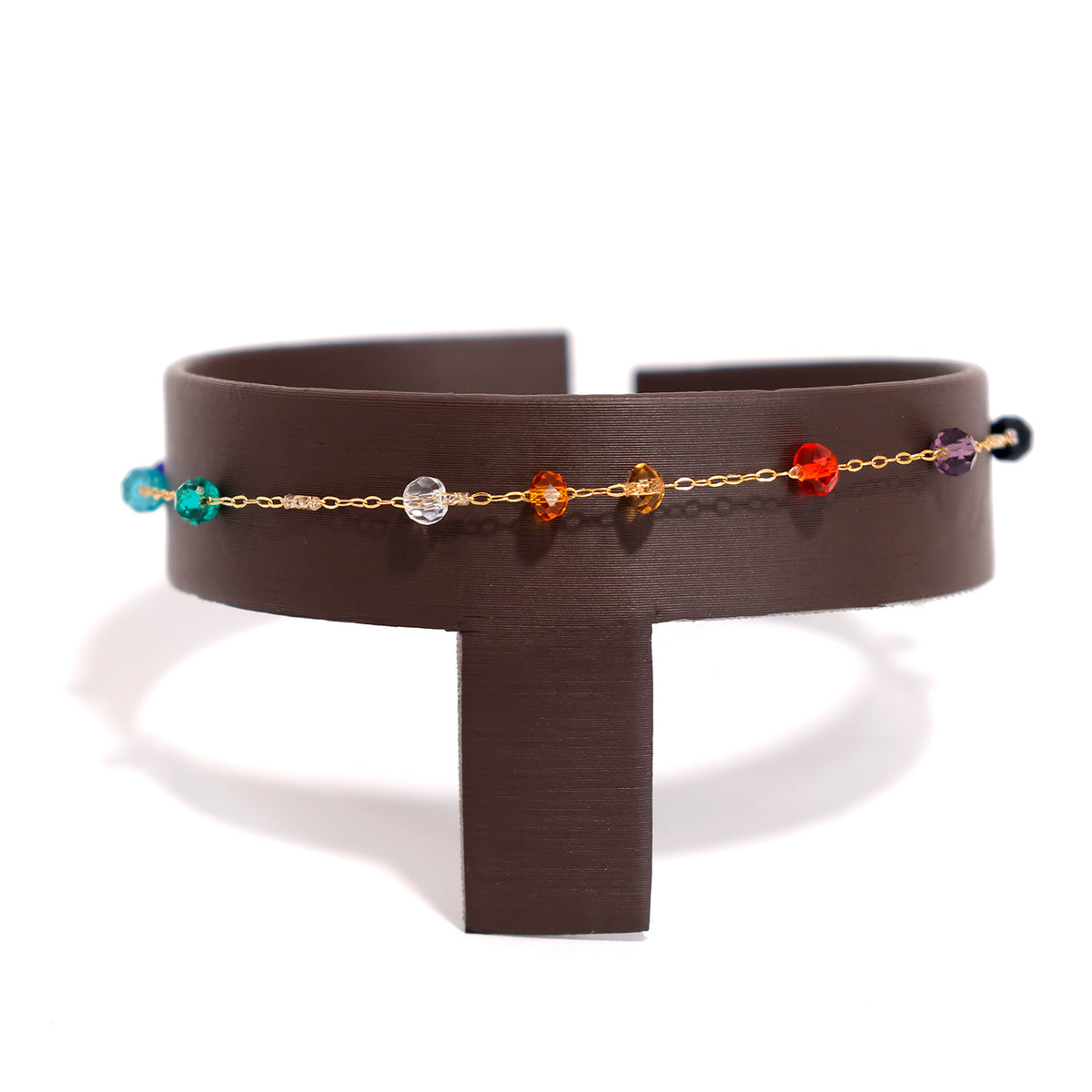 18K Gold Bracelet – Stone-Accent Chain Design – Zero Making Charge - Main View