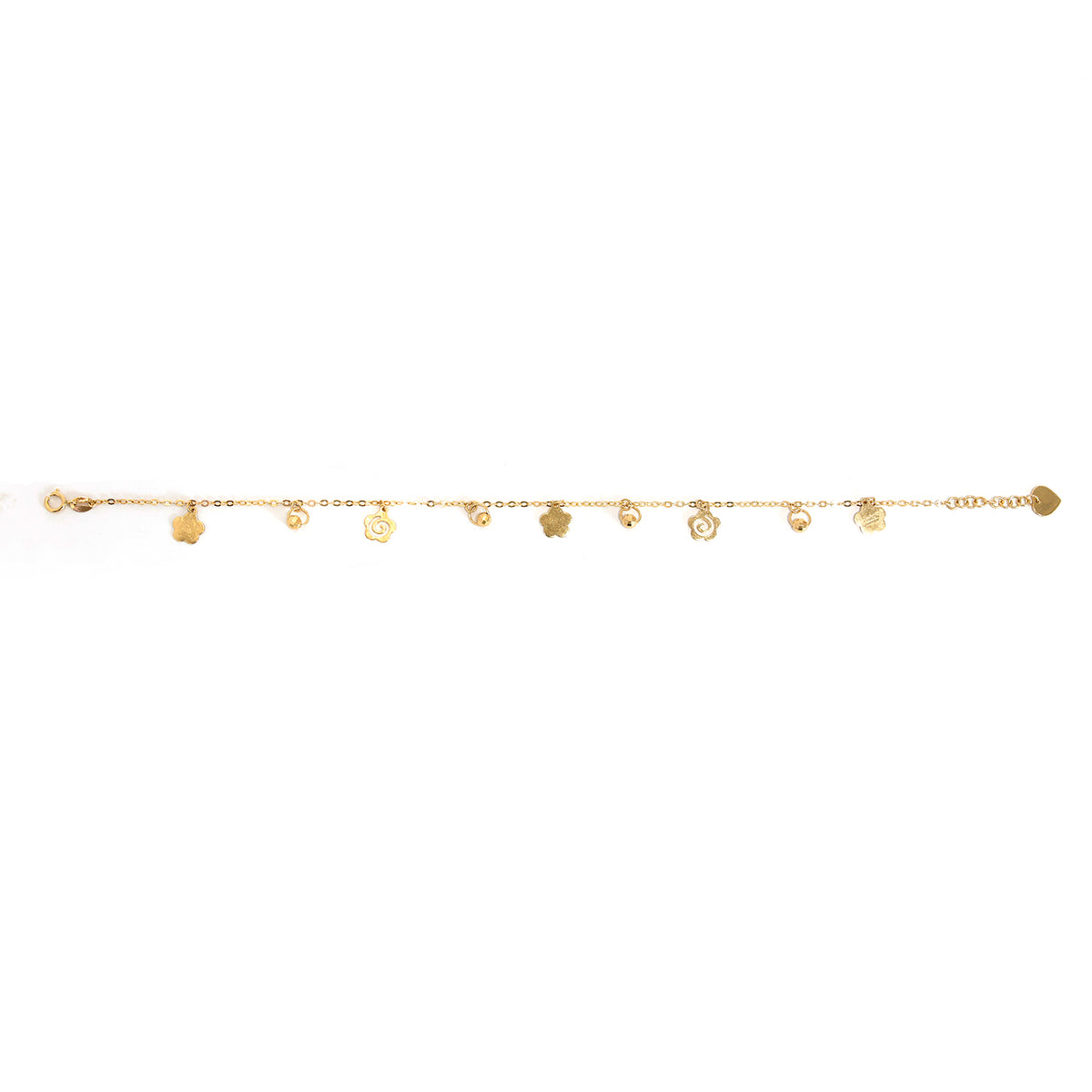 18K Gold Bracelet – Sleek Polished Link – Zero Making Charge - Full View