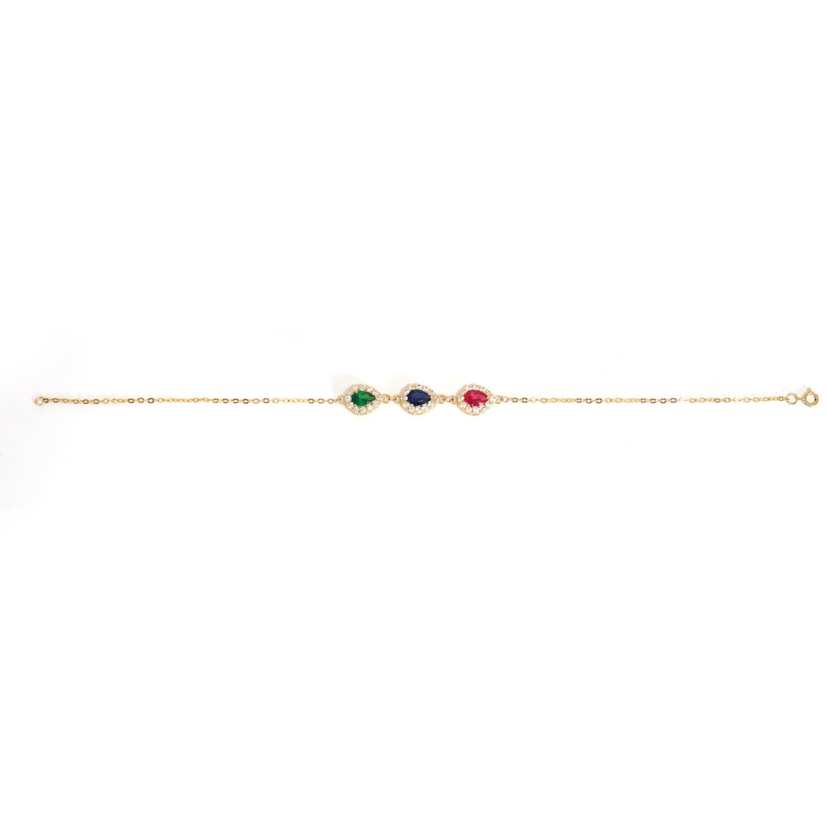 18K Gold Bracelet – Sleek Polished Link – Zero Making Charge - Full View