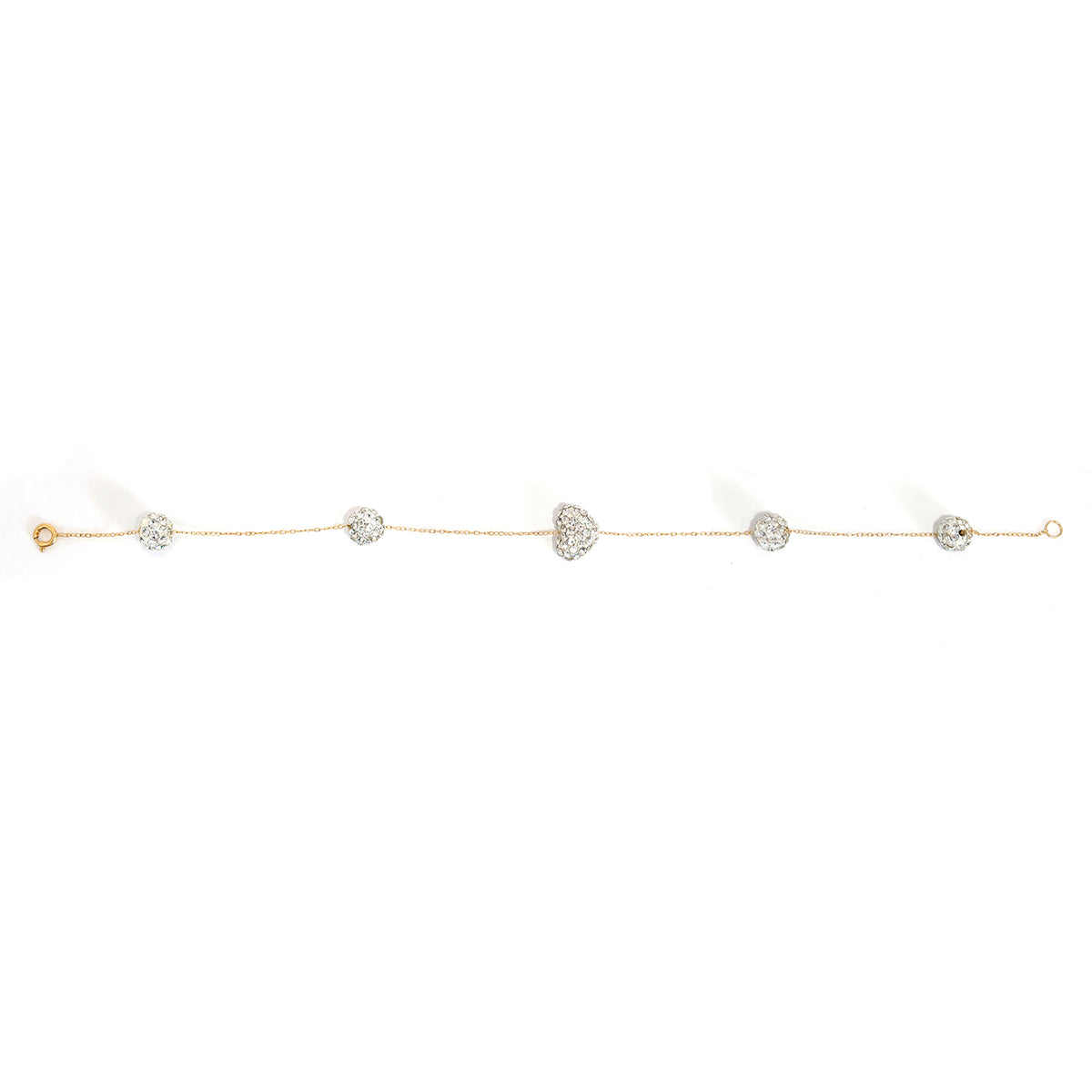 18K Gold Bracelet – playful enamel-style character charm with – Main View