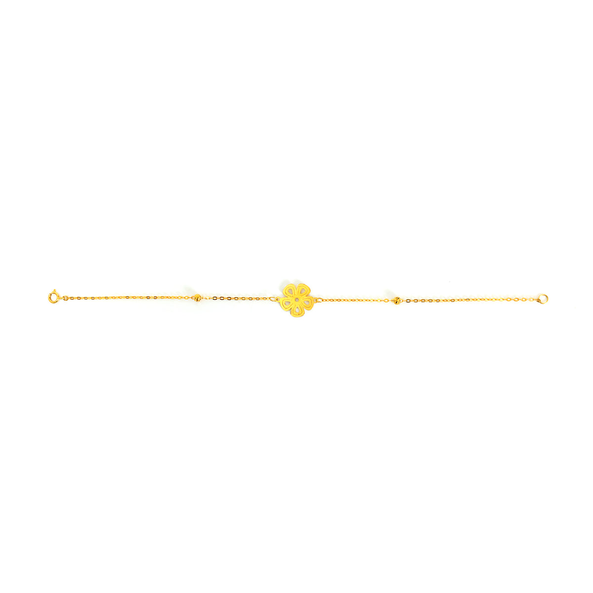 Ring with a yellow gemstone and silver accents on a white background