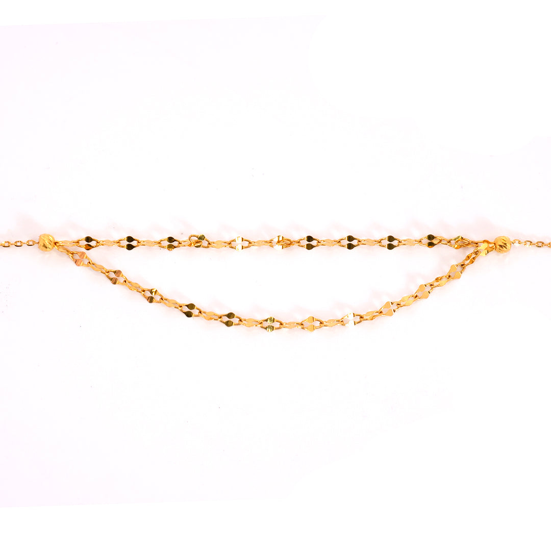 21K Gold Bracelet – elegant chain bracelet design – Zero Making Charge - Close View