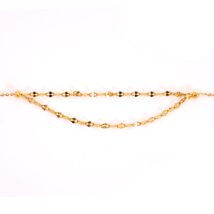 21K Gold Bracelet – elegant chain bracelet design – Zero Making Charge - Close View