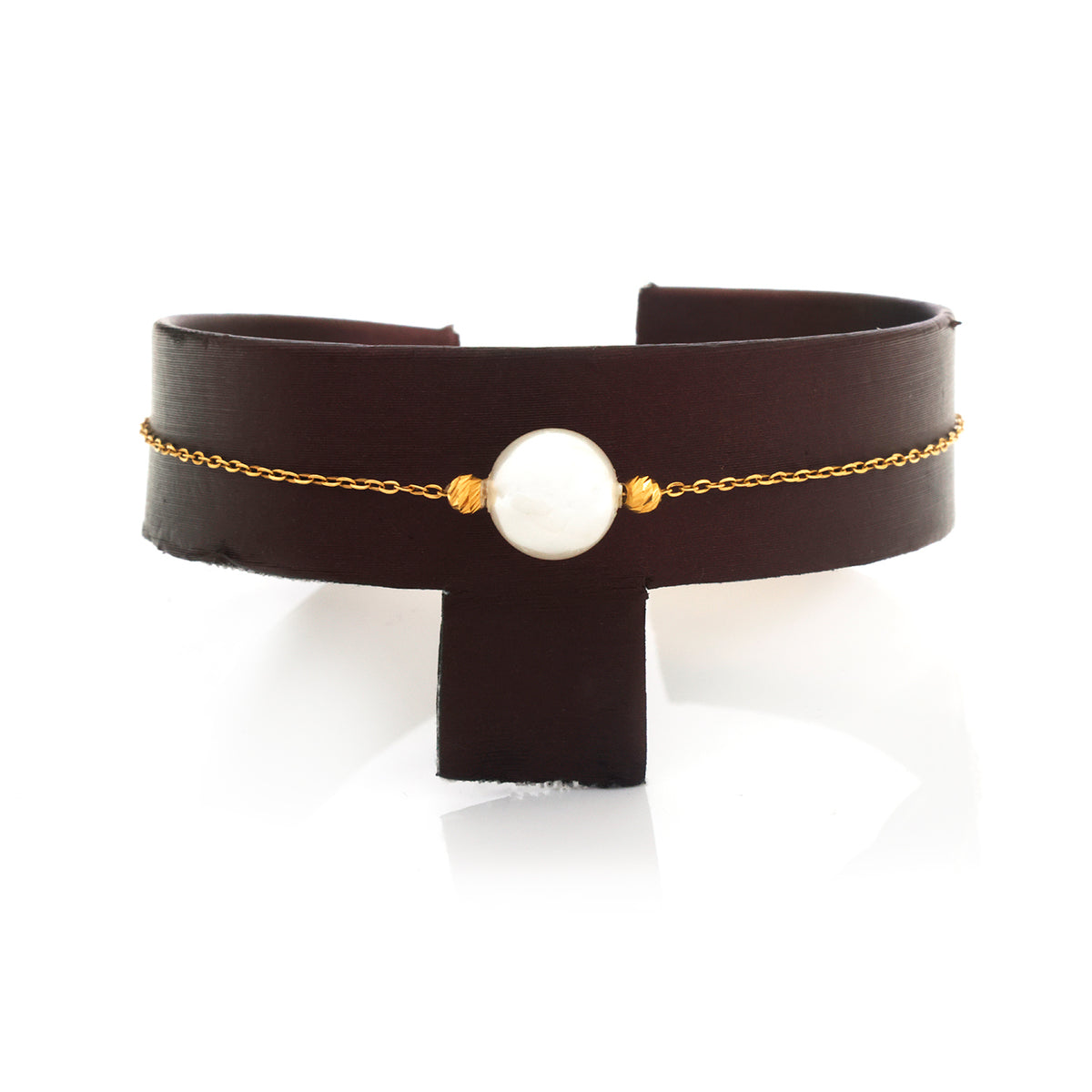 18K Gold Solitaire Pearl Bracelet - Zero making charge