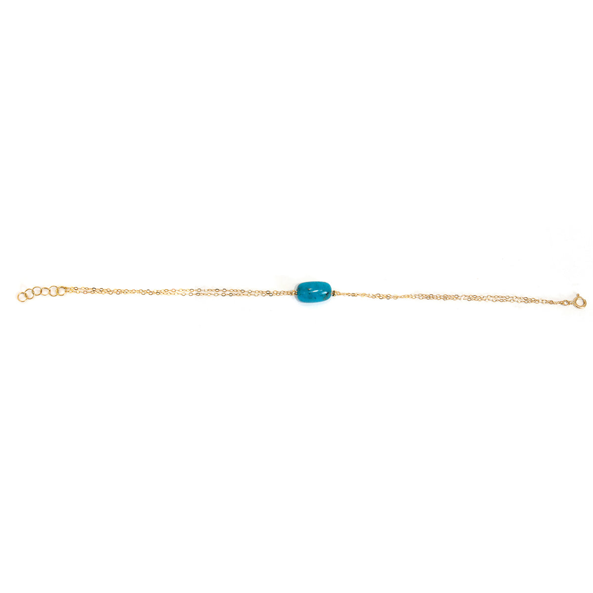 18K Gold Bracelet – Sleek Polished Link – Zero Making Charge - Full View