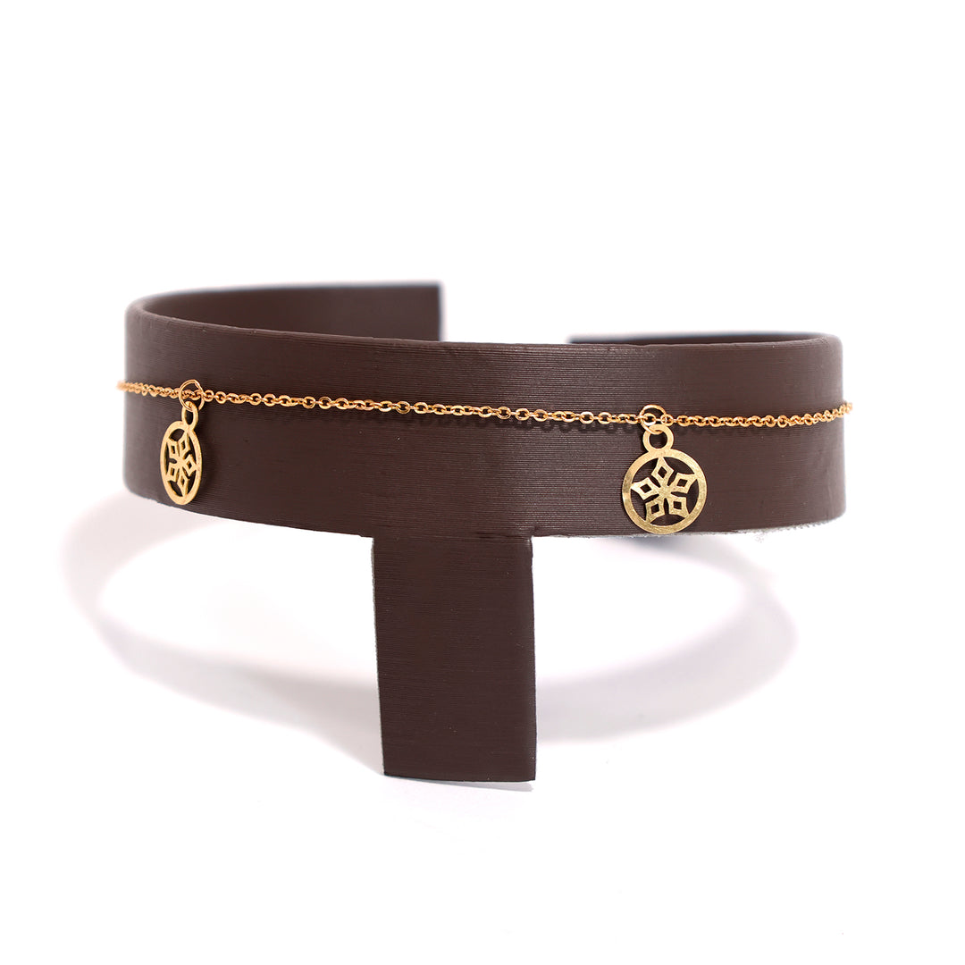 21K Gold Bracelet – Sleek Polished Chain Design – Zero Making Charge - Main View