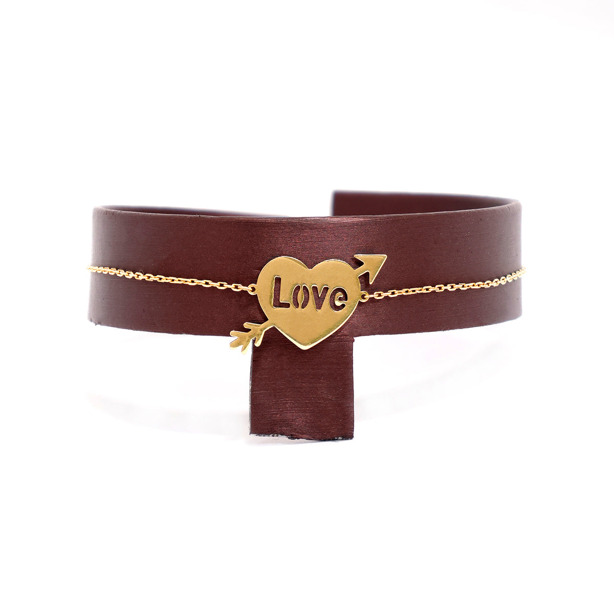 18K ذهب سوار – Love قلب Arrow Design – بدون مصنعية - Main View