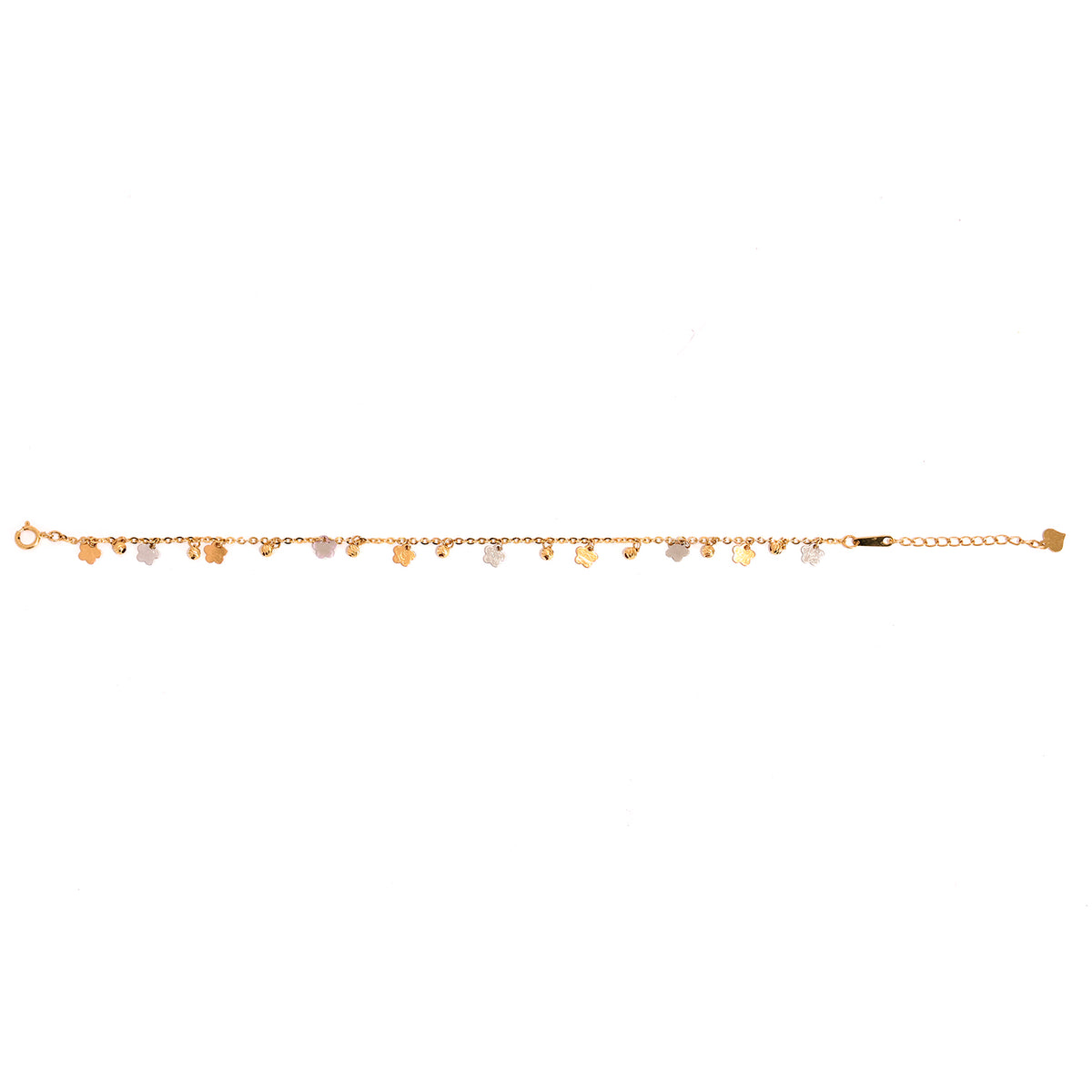 18K Gold Bracelet – Two-Tone Plain Gold Finish – Zero Making Charge - Full View
