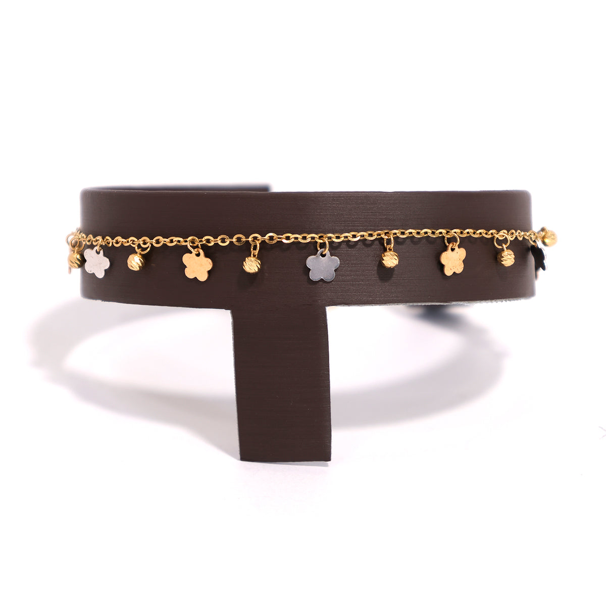 18K Gold Bracelet – Two-Tone Plain Gold Finish – Zero Making Charge - Main View