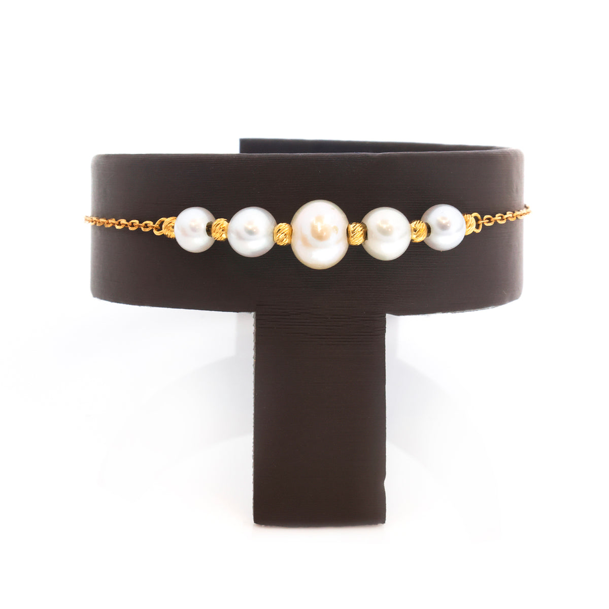 18K Gold Graduated Pearl Bracelet - Zero making charge