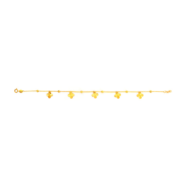 21K Gold Bracelet – Dangling Charm Chain – No Making Charge