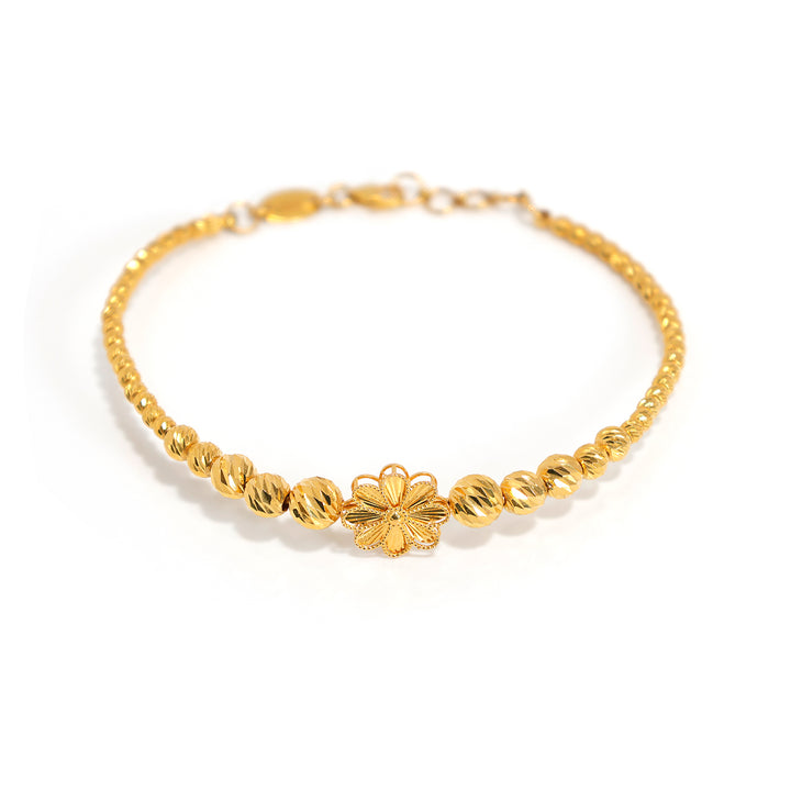 21K Gold Bracelet – Elegant Polished Design – Zero Making Charge - Main View