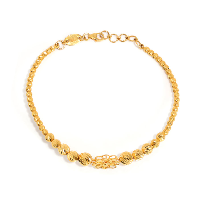 21K Gold Bracelet – Elegant Polished Design – Zero Making Charge - Full View