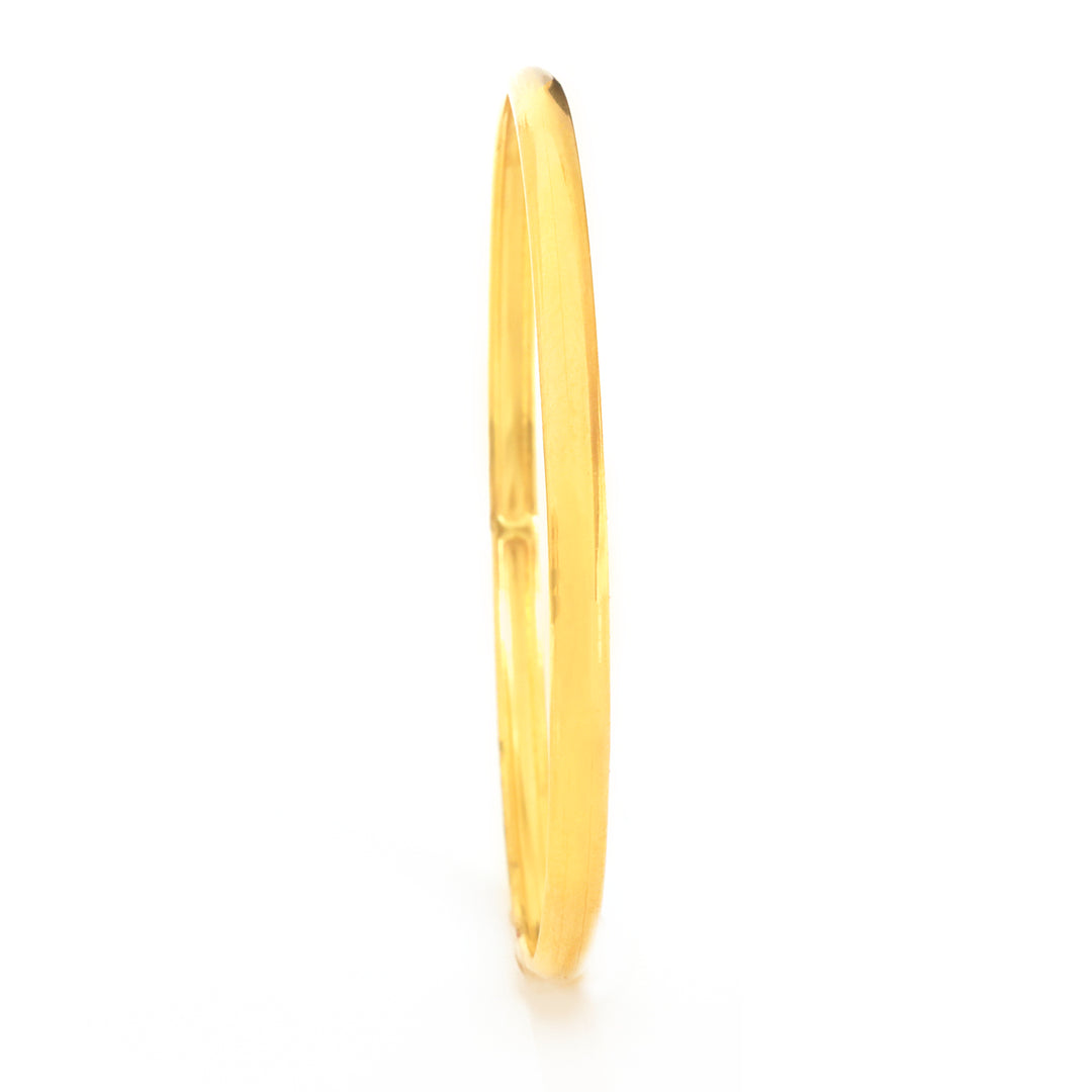 18K Gold Slim Polished Bangle