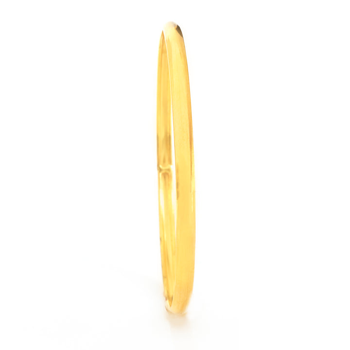 18K Gold Slim Polished Bangle