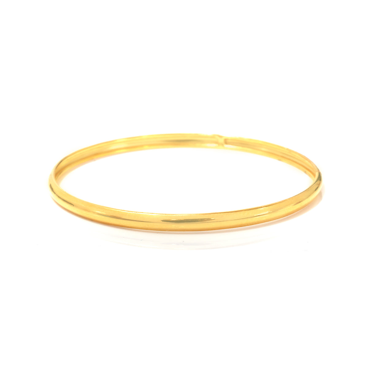 18K Gold Slim Polished Bangle