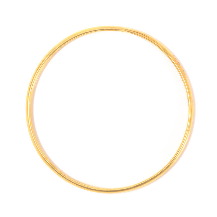 18K Gold Slim Polished Bangle