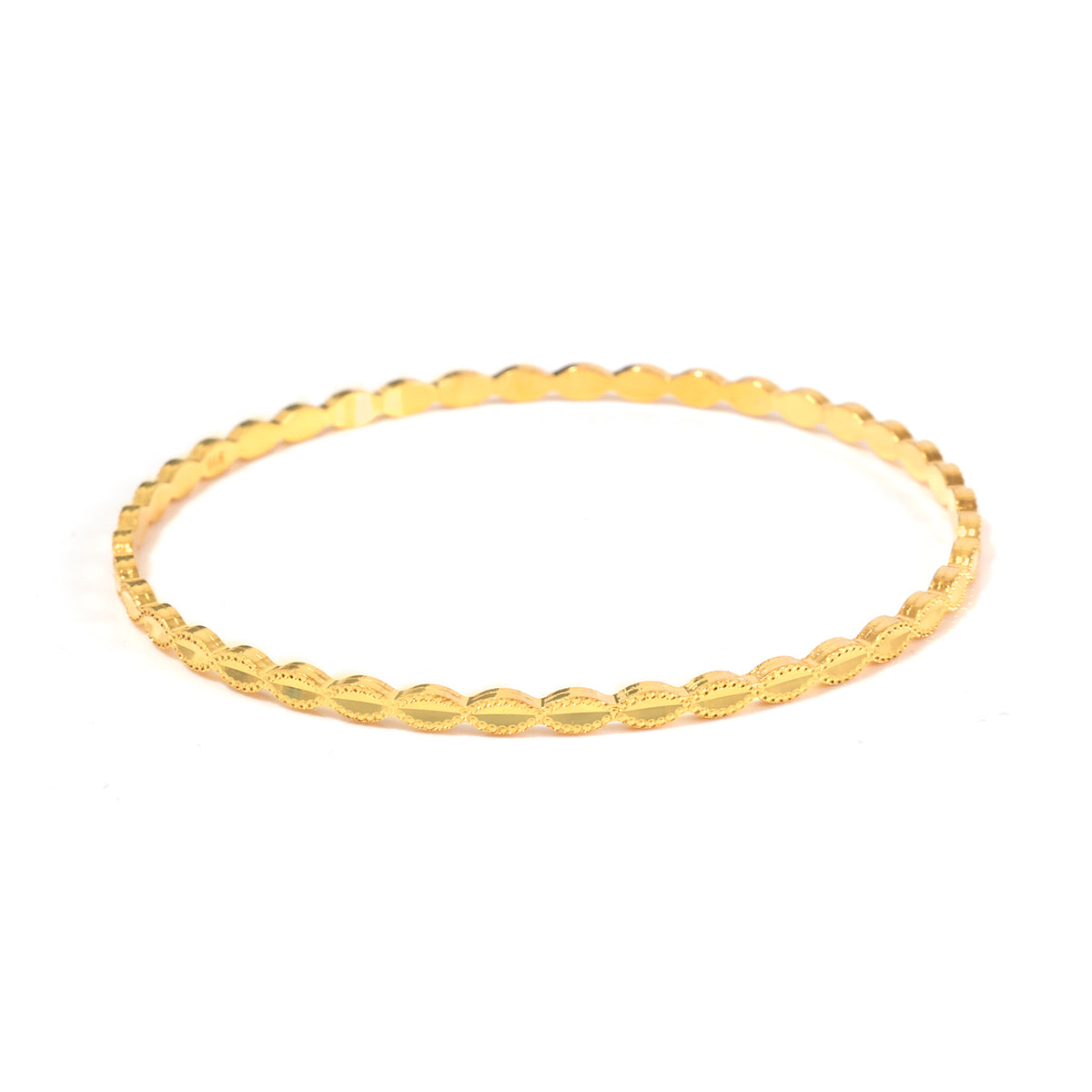 22K Gold Twisted Rope Bangle