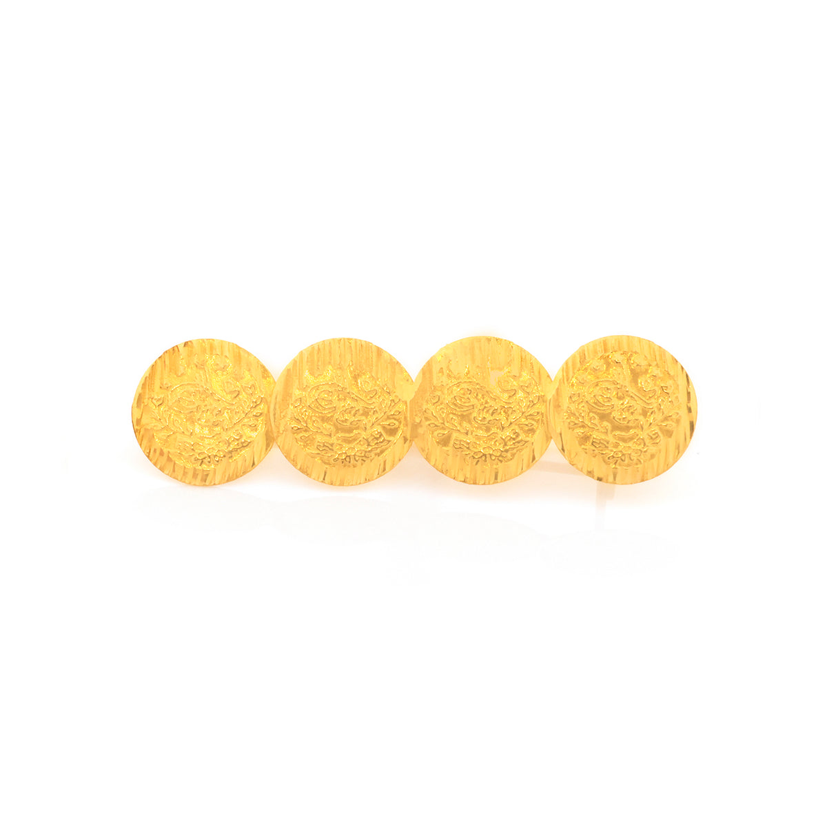 21K Gold Four Coin Motif Hair Clip - Zero making charge