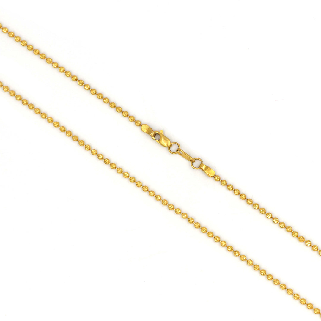 Elegant 22K Gold Vertical Ball Chain Necklace