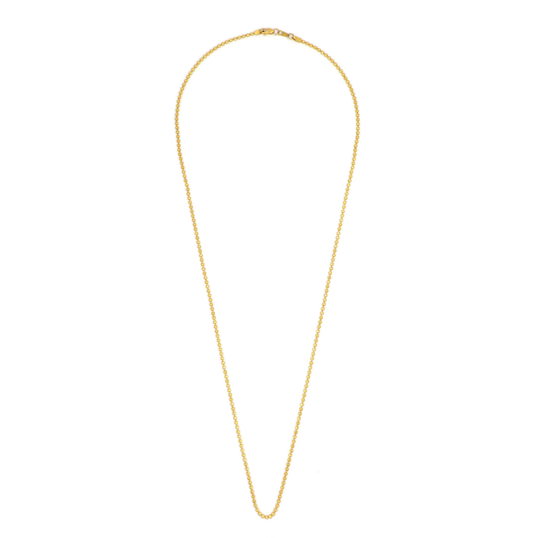 Elegant 22K Gold Vertical Ball Chain Necklace