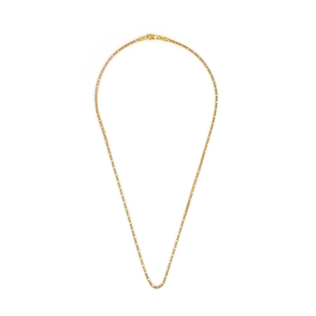 Elegant 22K Gold Cylinder Chain with Balls