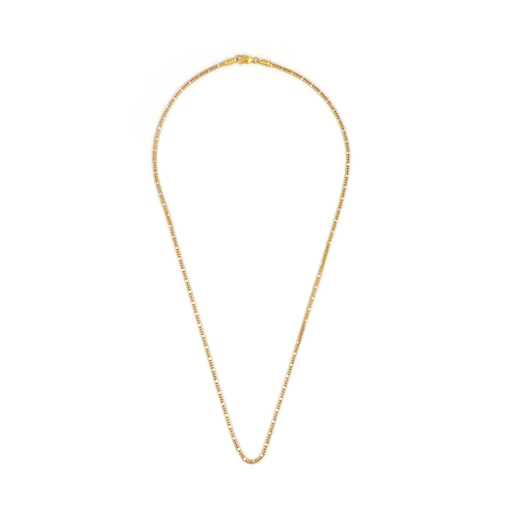 Elegant 22K Gold Cylinder Chain with Balls