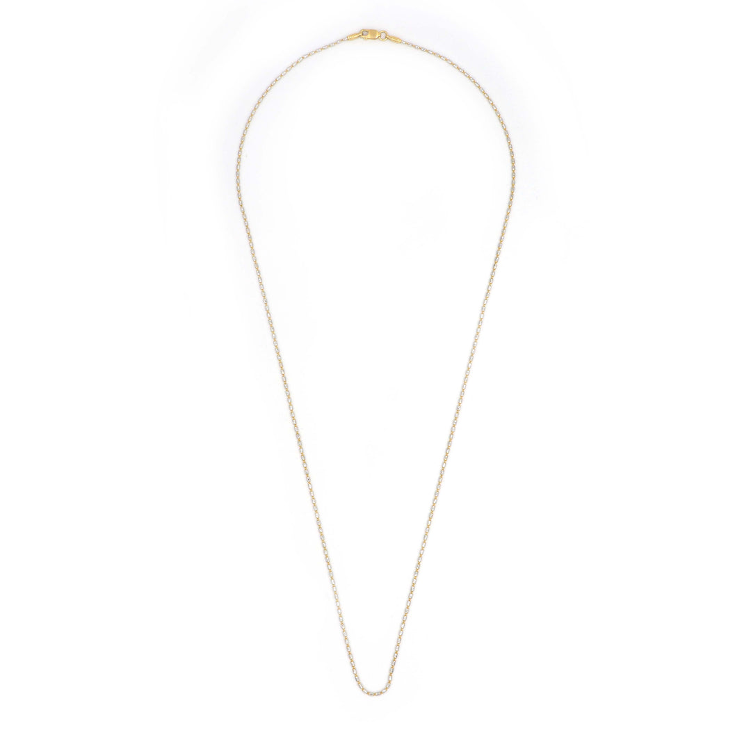 Stylish 22K Gold Cylinder Chain Necklace