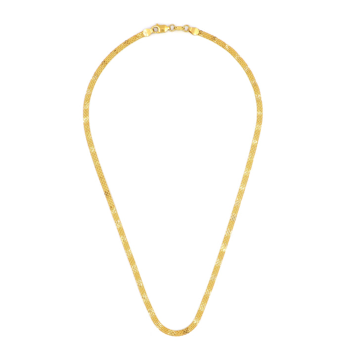 Classic 22K Gold Milan Chain Necklace