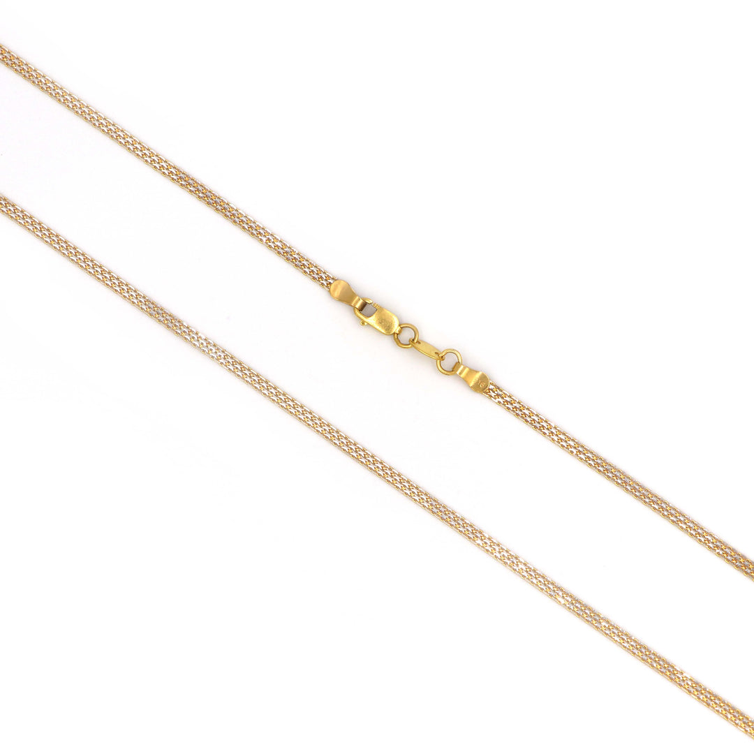 Sparkling 22K Gold Milan Chain Necklace - 20 Inch